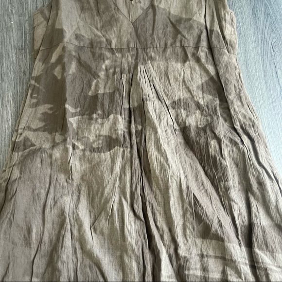 Metamorfosi Italian Green abstract Sleeveless Knee length dress SZ 42 (6) Artsy - Picture 3 of 11